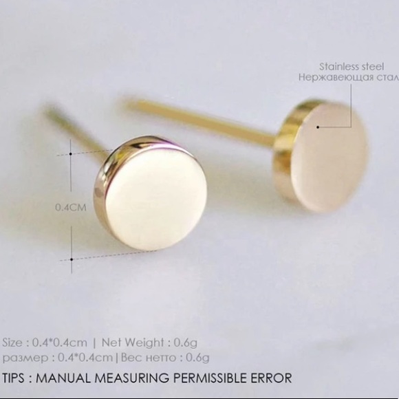 Stainless Steel Gold Delicate Earrings - Picture 2 of 4